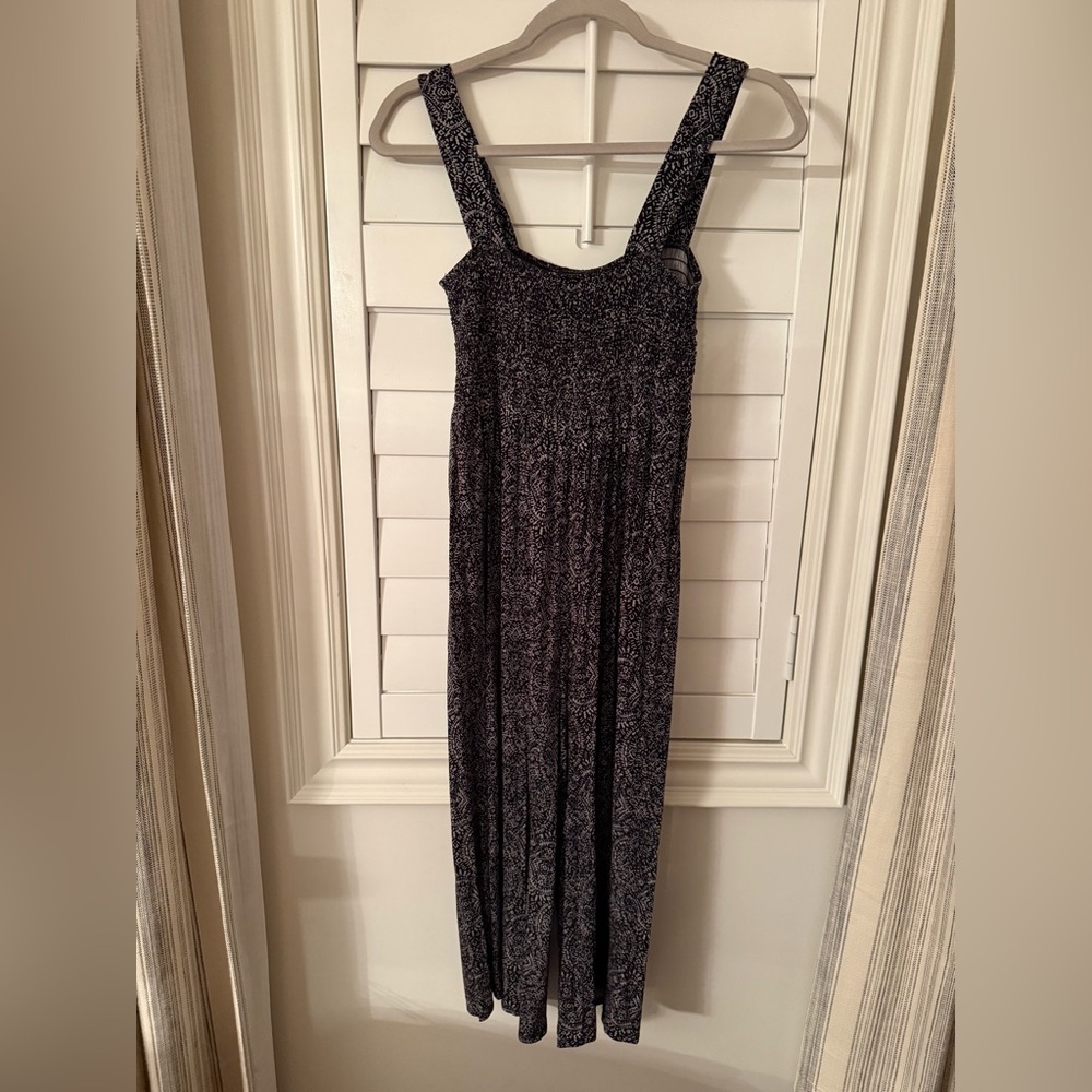 Chic Black Patterned Women's Jumpsuit
